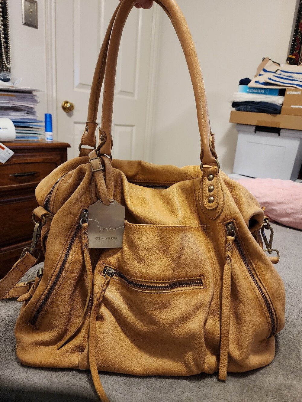 Free People Large Emerson Tote Bag - Italian Straw